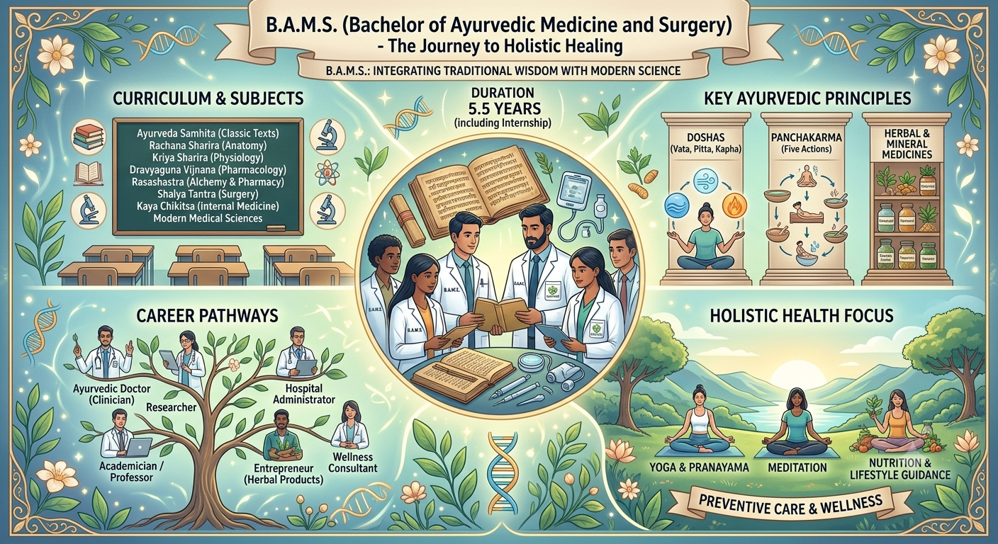 B.A.M.S. — Bachelor of Ayurvedic Medicine & Surgery